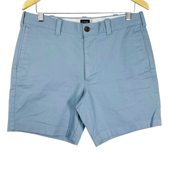 J.CREW FACTORY Men's 7" inseam Flat Front Shorts Light Blue 32 - Picture 1 of 3